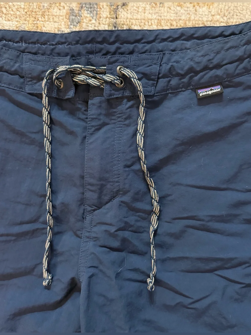 Patagonia Men's Dark Navy Drawstring Wavefarer Boardshorts